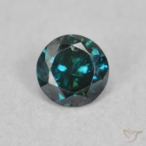 0.06ct 자연스러운 파란색 다이아몬드, 둥근, SI