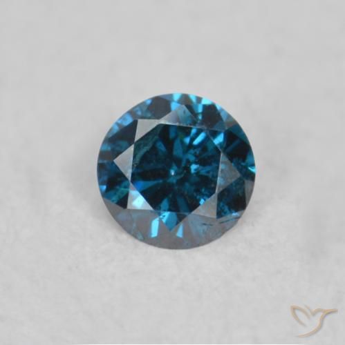 0.05ct 자연스러운 파란색 다이아몬드, 둥근, SI