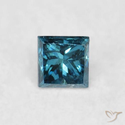 0.05ct 자연스러운 파란색 다이아몬드, 정사각형, VS