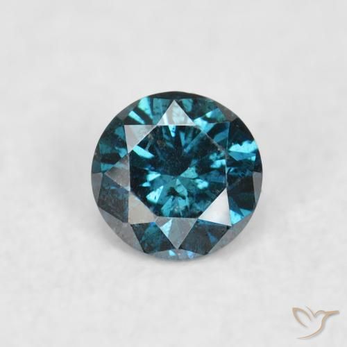 0.07ct 자연스러운 파란색 다이아몬드, 둥근, VS