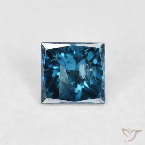 0.07ct 자연스러운 파란색 다이아몬드, 정사각형, VS-SI
