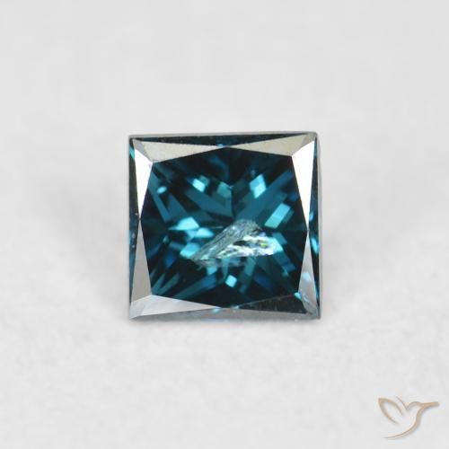 0.07ct 자연스러운 파란색 다이아몬드, 정사각형, VS-SI