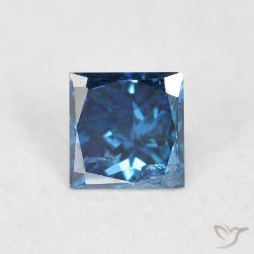 0.08ct 자연스러운 파란색 다이아몬드, 정사각형, VS-SI