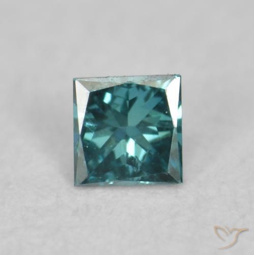 0.04ct 자연스러운 녹색 다이아몬드, 정사각형, VVS-VS