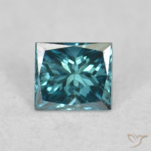 0.07ct 자연스러운 파란색 다이아몬드, 정사각형, VVS-VS