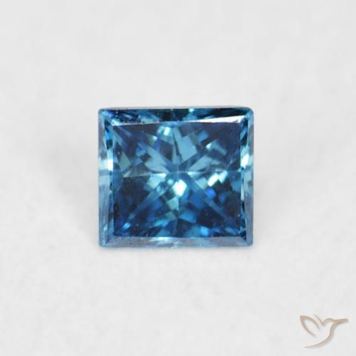 0.05ct 자연스러운 파란색 다이아몬드, 정사각형, VVS-VS