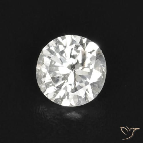 0.11ct 자연스러운 H 다이아몬드, 둥근, SI
