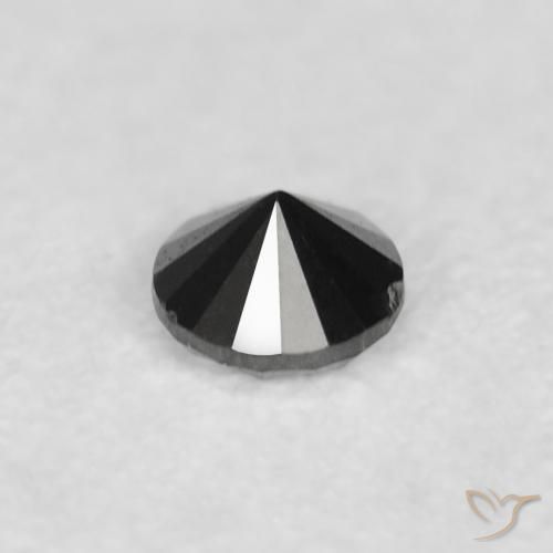 0.03캐럿 천연 검은색 다이아몬드, 둥근, 불투명체