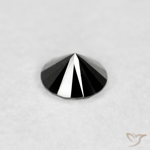 0.07캐럿 천연 검은색 다이아몬드, 둥근, 불투명체