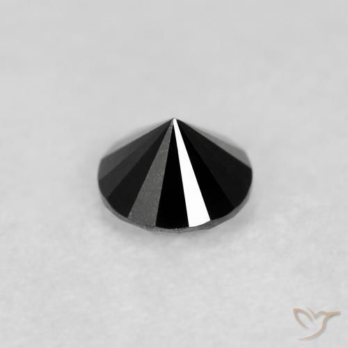 0.12캐럿 천연 검은색 다이아몬드, 둥근, 불투명체