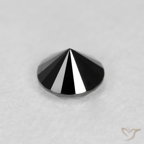 0.12캐럿 천연 검은색 다이아몬드, 둥근, 불투명체