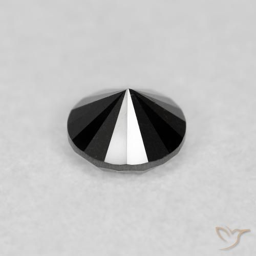0.12캐럿 천연 검은색 다이아몬드, 둥근, 불투명체