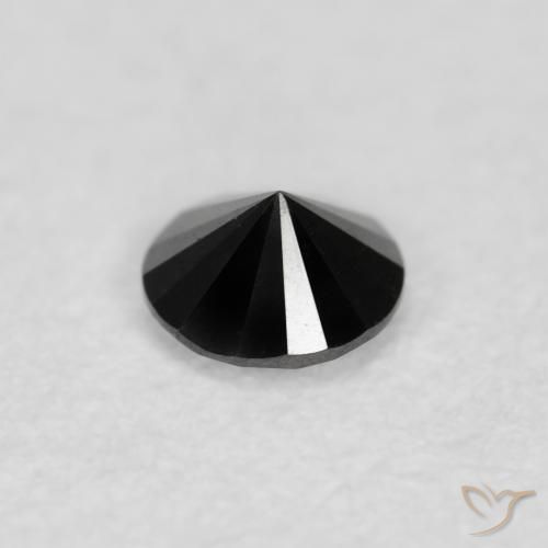 0.10캐럿 천연 검은색 다이아몬드, 둥근, 불투명체