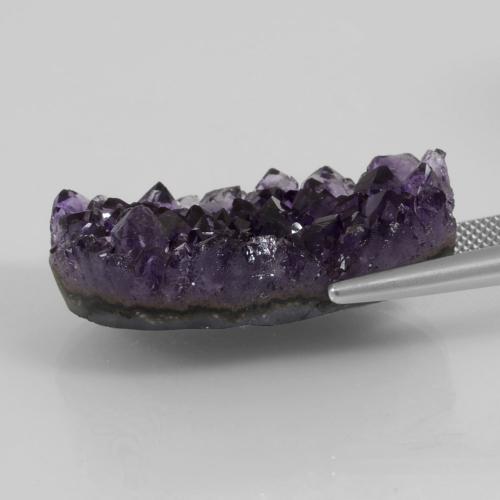 59.31캐럿 천연 다크 바이올렛 드루지 아메시스트, 멋진 모양, 34.5×23.5 mm, 불투명체