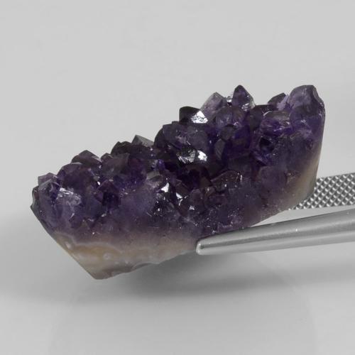 67.83캐럿 천연 다크 바이올렛 드루지 아메시스트, 멋진 모양, 32.4×24.5 mm, 불투명체