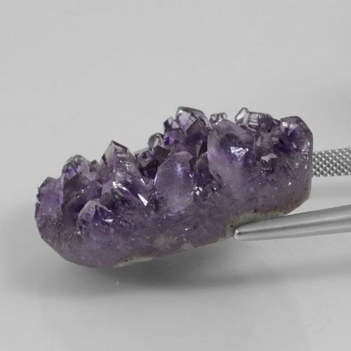 72.22캐럿 천연 딥 바이올렛 드루지 아메시스트, 멋진 모양, 35.5×31 mm, 불투명체