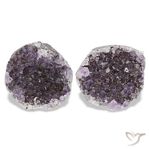 14.43캐럿 천연 딥 바이올렛 드루지 아메시스트 보석, 멋진 모양, 13.6×12.4 mm, 불투명체