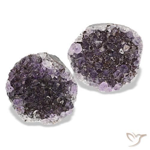 14.43캐럿 천연 딥 바이올렛 드루지 아메시스트 보석, 멋진 모양, 13.6×12.4 mm, 불투명체
