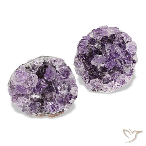 14.89캐럿 천연 미디엄 바이올렛 드루지 아메시스트 보석, 멋진 모양, 12.6×11.4 mm, 불투명체