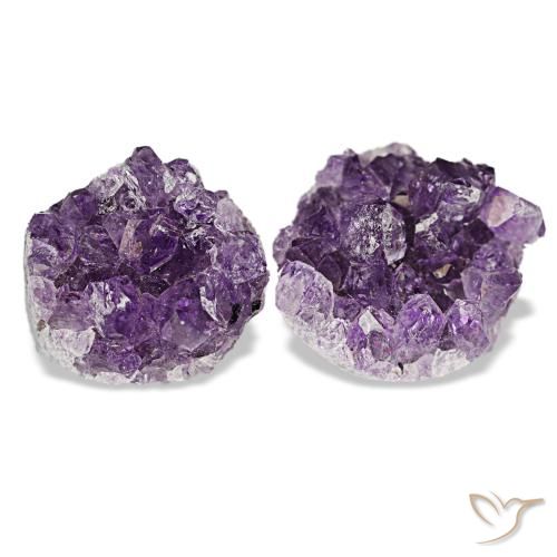 21.44캐럿 천연 딥 바이올렛 드루지 아메시스트 보석, 멋진 모양, 15.3×13.7 mm, 불투명체