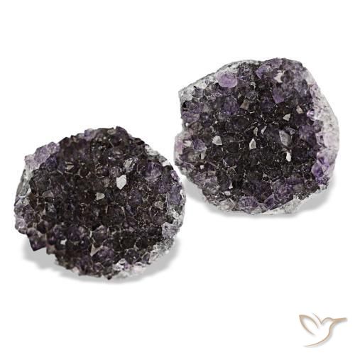 15.02캐럿 천연 다크 바이올렛 드루지 아메시스트 보석, 멋진 모양, 14.5×12.8 mm, 불투명체