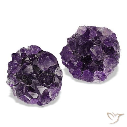20.85캐럿 천연 Medium Dark-Violet 드루지 아메시스트 보석, 멋진 모양, 14.4×13.3 mm, 불투명체