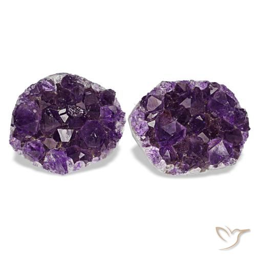 13.49캐럿 천연 Medium Dark-Violet 드루지 아메시스트 보석, 멋진 모양, 12.8×10.1 mm, 불투명체