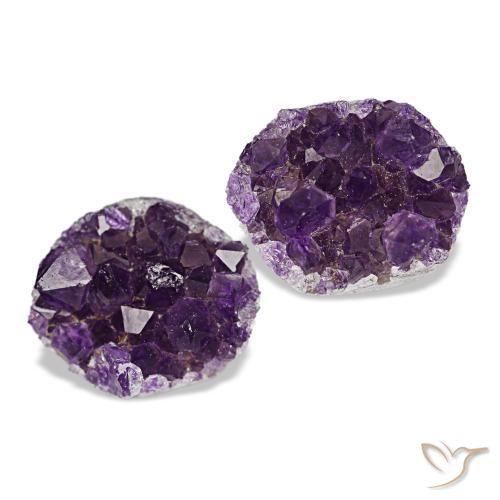 13.49캐럿 천연 Medium Dark-Violet 드루지 아메시스트 보석, 멋진 모양, 12.8×10.1 mm, 불투명체
