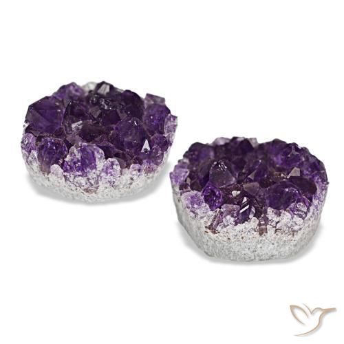 13.49캐럿 천연 Medium Dark-Violet 드루지 아메시스트 보석, 멋진 모양, 12.8×10.1 mm, 불투명체
