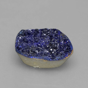 5.24캐럿 천연 블루 드루지 아주라이트, 멋진 모양, 12.6×12.5 mm, 불투명체