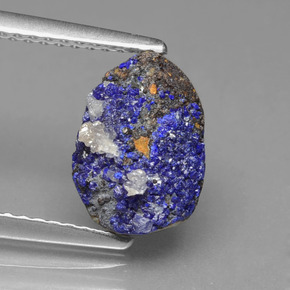 2.34캐럿 천연 블루 드루지 아주라이트, 멋진 모양, 10.2×7.2 mm, 불투명체