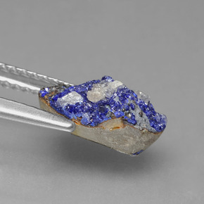 2.34캐럿 천연 블루 드루지 아주라이트, 멋진 모양, 10.2×7.2 mm, 불투명체
