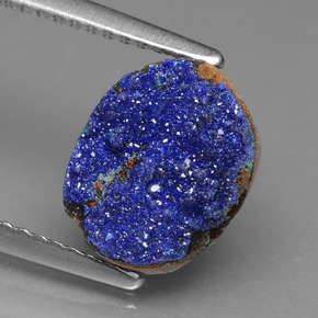 2.55캐럿 천연 블루 드루지 아주라이트, 멋진 모양, 10×8.3 mm, 불투명체
