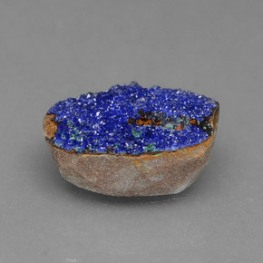 2.55캐럿 천연 블루 드루지 아주라이트, 멋진 모양, 10×8.3 mm, 불투명체