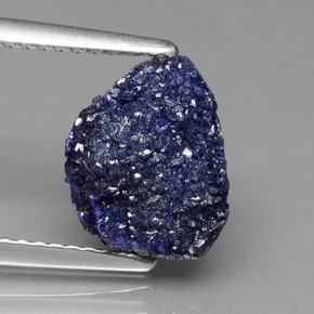 2.81캐럿 천연 블루 드루지 아주라이트, 멋진 모양, 10.3×8.4 mm, 불투명체