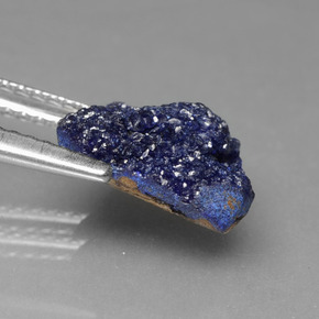 2.81캐럿 천연 블루 드루지 아주라이트, 멋진 모양, 10.3×8.4 mm, 불투명체
