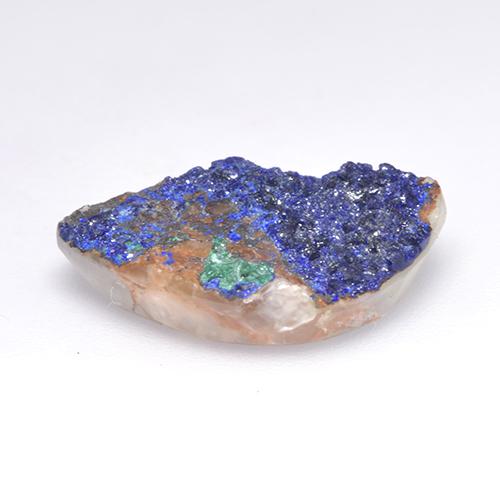 8.35캐럿 천연 하늘색 회색 드루지 아주라이트, 멋진 모양, 18.2×13.4 mm, 불투명체