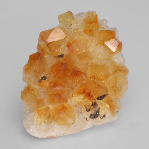 35.79캐럿 천연 미디엄 오렌지 드루지 시트린, 멋진 모양, 24.8×18.5 mm, 불투명체