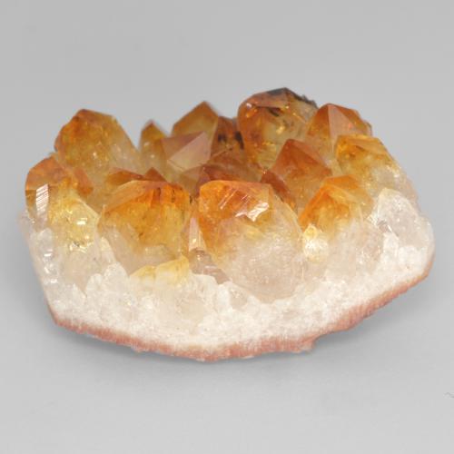 35.79캐럿 천연 미디엄 오렌지 드루지 시트린, 멋진 모양, 24.8×18.5 mm, 불투명체