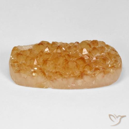 30.62ct 자연스러운 Medium Light-Orange 드루지 시트린, 타원형, 불투명체