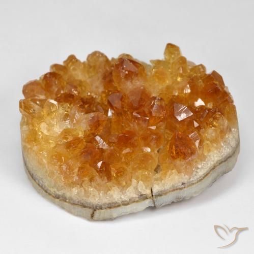 110.64ct 자연스러운 오렌지 브라운 드루지 시트린, 타원형, 불투명체
