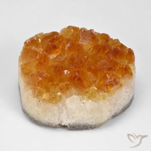 93.75ct 자연스러운 오렌지 브라운 드루지 시트린, 타원형, 불투명체