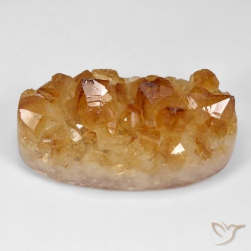 98.65ct 자연스러운 러스트 오렌지 드루지 시트린, 타원형, 불투명체