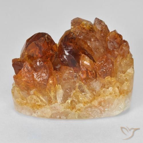 17.78ct 자연스러운 딥 오렌지 드루지 시트린, 타원형, 불투명체