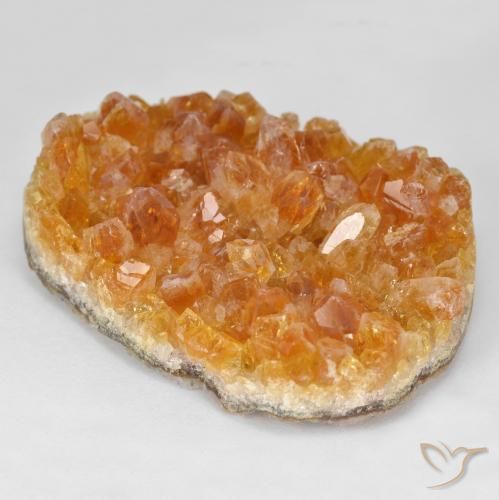 49.85캐럿 천연 Medium Light-Orange 드루지 시트린, 팬시한, 불투명체