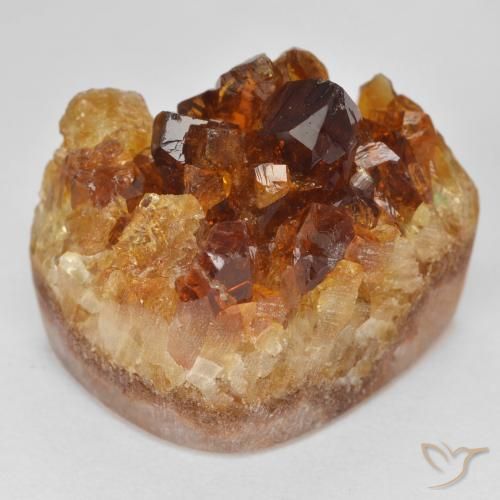 27.56ct 자연스러운 딥 오렌지 드루지 시트린, 팬시한, 불투명체