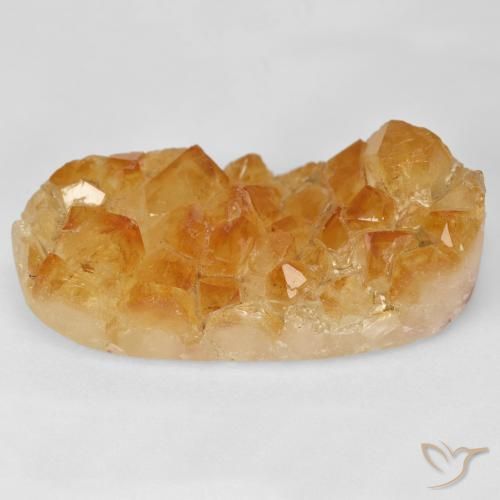 35.21ct 자연스러운 Medium Light-Orange 드루지 시트린, 타원형, 불투명체