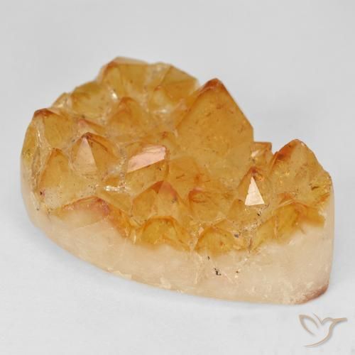 40.00ct 자연스러운 Medium Light-Orange 드루지 시트린, 배 모양, 불투명체