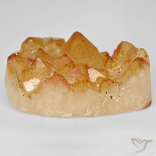40.00캐럿 천연 Medium Light-Orange 드루지 시트린, 배 모양, 불투명체