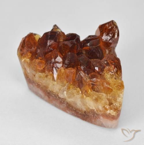 24.24ct 자연스러운 러스트 오렌지 드루지 시트린, 일조, 불투명체